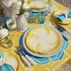 Yellow Capri Lettuce Dinner Plate