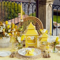 Yellow Pagoda Lantern Set