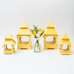 Yellow Pagoda Lantern Set